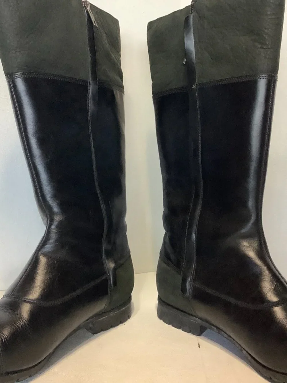 Women's UGG Barolo Riding Boots Knee High Sherpa Lined Black Size 9.5 1001657
